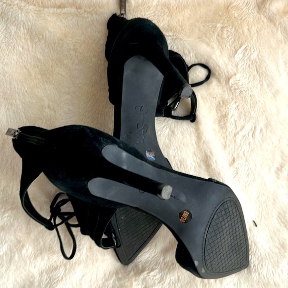 Jessica Simpson Caleya 4” Black Suede Heels 8M - Picture 5 of 6